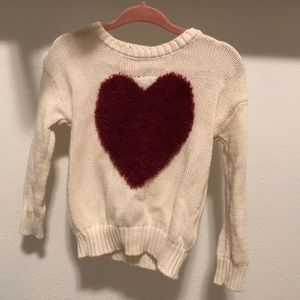 Toddler Girls heart sweater